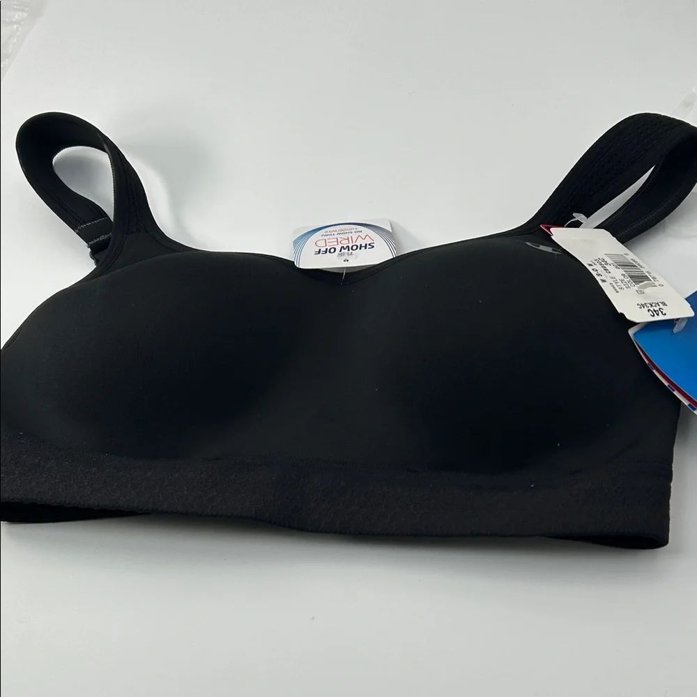 Seamless Black Comfort Bra - Picture 2 of 16